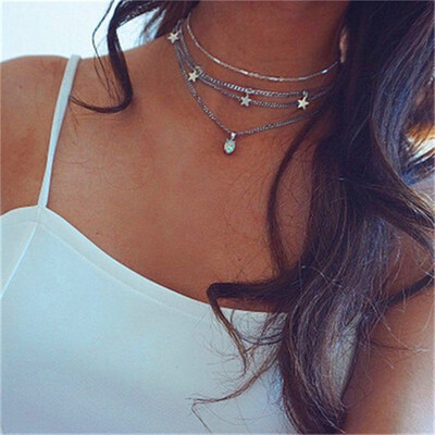 Bohemian Multilayer Star Moon Pendant Necklace For Woman Fashion Geometric Charm Chain Choker Necklace 2019 Jewelry Wholesale
Bohemian Multilayer Star Moon Pendant Necklace For Woman Fashion Geometric Charm Chain Choker Necklace 2019 Jewelry Wholesale
