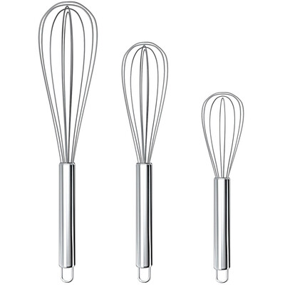 Set of 3 Kitchen Balloon Hand Stainless Steel Egg Whisk include 8 inches&10 inches&12 inches
Set of 3 Kitchen Balloon Hand Stainless Steel Egg Whisk include 8 inches&10 inches&12 inches