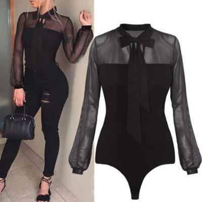 Womens Long Sleeves Sexy Tulle Bodysuit Leotard Lingerie Sleepwear Tops Jumpsuit
Womens Long Sleeves Sexy Tulle Bodysuit Leotard Lingerie Sleepwear Tops Jumpsuit
