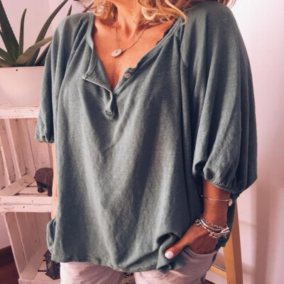 Cross-border womens European&American foreign trade T-shirt explosions neckline button short-sleeved casual womens shirt man
Cross-border womens European&American foreign trade T-shirt explosions neckline button short-sleeved casual womens shirt man