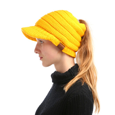Winter Women Girl Soft Warm Knitted Thicken Hat Ponytail Beanie Caps with Visor Outdoor Snow Ski Sports Cap
Winter Women Girl Soft Warm Knitted Thicken Hat Ponytail Beanie Caps with Visor Outdoor Snow Ski Sports Cap
