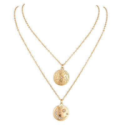 2018 Double Gold Layered Chain coins Necklace Hammered Disc Round Sequin Coin Necklace Bridal Jewelry Gift
2018 Double Gold Layered Chain coins Necklace Hammered Disc Round Sequin Coin Necklace Bridal Jewelry Gift