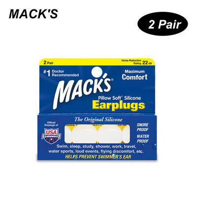 MACKS 2 Pairs Anti-noise Silicone Earplugs Professional Waterproof Swimming Earplugs Hearing Protection Anti Snore Ear Plugs
MACKS 2 Pairs Anti-noise Silicone Earplugs Professional Waterproof Swimming Earplugs Hearing Protection Anti Snore Ear Plugs