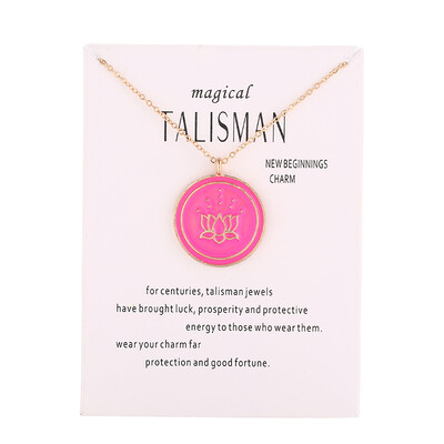Fashion Jewelry Magical Talisman Series Glaze Enamel Drop Lotus New Beginings Charm Pendant Necklace For Women
Fashion Jewelry Magical Talisman Series Glaze Enamel Drop Lotus New Beginings Charm Pendant Necklace For Women