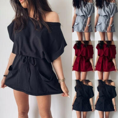 Women&39s Off Shoulder Mini Dress V Neck Pocket Short Sleeve Beach Dress Loose Casual Sundress
Women&39s Off Shoulder Mini Dress V Neck Pocket Short Sleeve Beach Dress Loose Casual Sundress