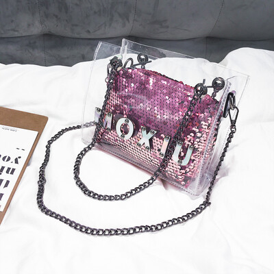 Ins super-fire-light transparent bag womens new style 2019 Korean-style beach jelly-bag chain-lined bag
Ins super-fire-light transparent bag womens new style 2019 Korean-style beach jelly-bag chain-lined bag