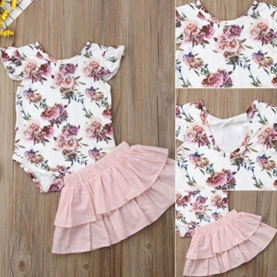 2Pcs Summer Newborn Baby Girls Floral Printed Short Sleeve Tops Romper Solid Tutu Skirts Outfits 0-18M
2Pcs Summer Newborn Baby Girls Floral Printed Short Sleeve Tops Romper Solid Tutu Skirts Outfits 0-18M