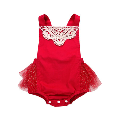 Summerborn Baby Girls Rompers Comfortable Breathable Sleeveless Polyester Chirsmas Frenulum Lacy Red Solid Color Dress
Summerborn Baby Girls Rompers Comfortable Breathable Sleeveless Polyester Chirsmas Frenulum Lacy Red Solid Color Dress