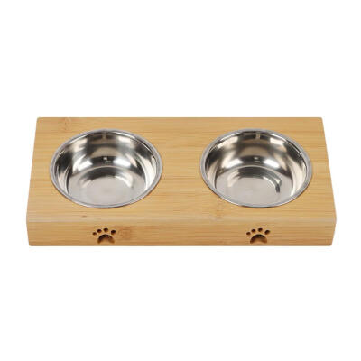 Bamboo Wood Stainless Steel Ceramic Pet Double Bowls Dogs Food Water Feeder
Bamboo Wood Stainless Steel Ceramic Pet Double Bowls Dogs Food Water Feeder