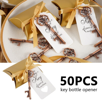 50pcs Wedding Party Favor Souvenir Gift Set Candy Box Retro Skeleton Key Bottle Openers Thank You Tag Silky Ribbon
50pcs Wedding Party Favor Souvenir Gift Set Candy Box Retro Skeleton Key Bottle Openers Thank You Tag Silky Ribbon