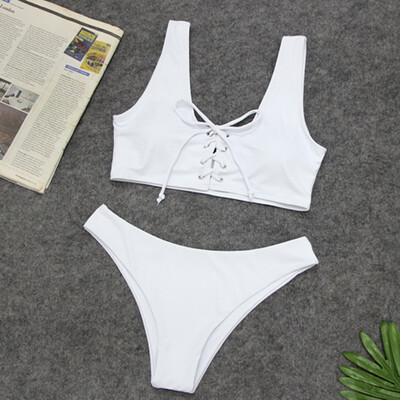Roseonmyhand Womens Two Piece Solid Baddage Sexy Split Swimsuit Bikini Swimsuit Beachwear
Roseonmyhand Womens Two Piece Solid Baddage Sexy Split Swimsuit Bikini Swimsuit Beachwear