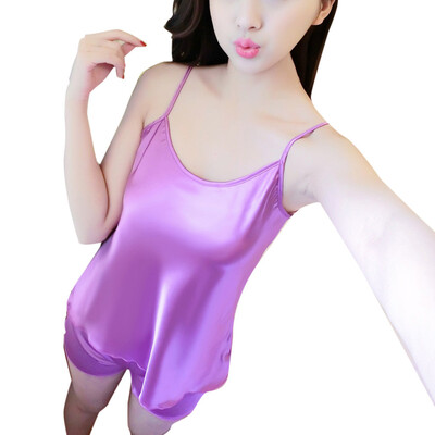 Toponeto Womens Sexy Satin Lingerie Sleepwear Sleeveless Pajamas Underwear Set Nightdress
Toponeto Womens Sexy Satin Lingerie Sleepwear Sleeveless Pajamas Underwear Set Nightdress