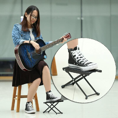Foldable Metal Guitar Pedal Anti-Slip Guitar Foot Rest Stool 4 Adjustable Height Levels Black
Foldable Metal Guitar Pedal Anti-Slip Guitar Foot Rest Stool 4 Adjustable Height Levels Black