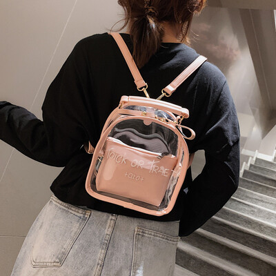 School bag female ins wind Sen girl transparent shoulder bag handbag 2019 new fashion small fresh student backpack
School bag female ins wind Sen girl transparent shoulder bag handbag 2019 new fashion small fresh student backpack