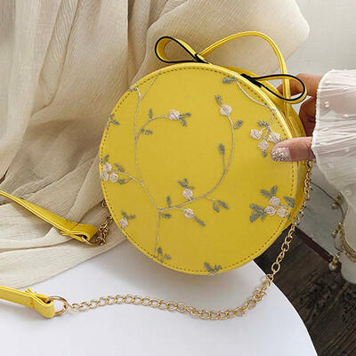 Women Retro Floral Round Bag PU Leather Messenger Shoulder Bags Ladies Circular Crossbody Bags Female Handbag Bolsas YJ
Women Retro Floral Round Bag PU Leather Messenger Shoulder Bags Ladies Circular Crossbody Bags Female Handbag Bolsas YJ