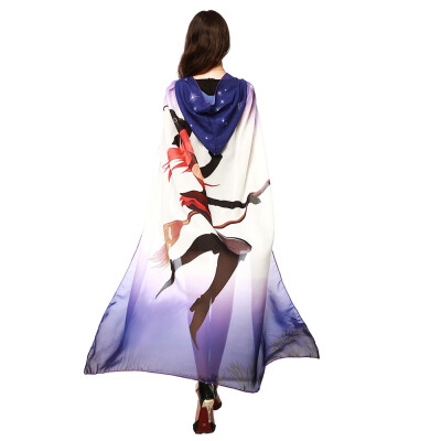 Halloween Fairy Wings Chiffon Cloak Fun Print Pattern Cloak for Stage Show Festive Party Decorative
Halloween Fairy Wings Chiffon Cloak Fun Print Pattern Cloak for Stage Show Festive Party Decorative