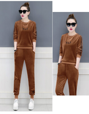 Womens autumn&winter 2018 new fashionable Korean version of leisure two-piece casual set head sweater
Womens autumn&winter 2018 new fashionable Korean version of leisure two-piece casual set head sweater