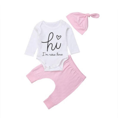 3PCS Baby Girls Outfit T-shirt RomperPants Set Toddler Autumn Clothes Tracksuit 0-18M
3PCS Baby Girls Outfit T-shirt RomperPants Set Toddler Autumn Clothes Tracksuit 0-18M