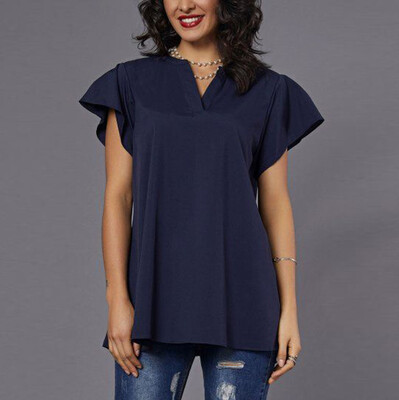 Starmoon Womens Frill V Neck Casual Short Sleeve T-Shirt Ladies Summer Loose Tops Blouse
Starmoon Womens Frill V Neck Casual Short Sleeve T-Shirt Ladies Summer Loose Tops Blouse