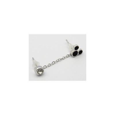 Double Pierced Earrings Alloy Stud Earrings with Rhinestone no black pedestal Black Size about 13mm long
Double Pierced Earrings Alloy Stud Earrings with Rhinestone no black pedestal Black Size about 13mm long