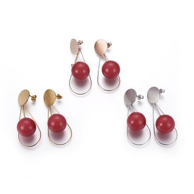304 Stainless Steel Dangle Stud Earrings with Acrylic Drop Mixed Color 58mm Pin 07mm
304 Stainless Steel Dangle Stud Earrings with Acrylic Drop Mixed Color 58mm Pin 07mm