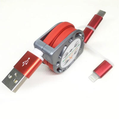 Retractable Charging Cable Lightning Micro USB Type C 3-in-1 2A Data Cable For IPhone Samsung Galaxy LG HTC Nokia 33ft-1m
Retractable Charging Cable Lightning Micro USB Type C 3-in-1 2A Data Cable For IPhone Samsung Galaxy LG HTC Nokia 33ft-1m