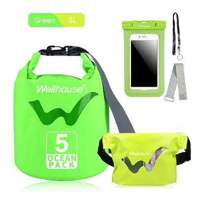 Set of 3 Waterproof Dry Bag Waist Pack&Phone Case Outdoor Travel Beach Storage Bags for Kayking Rafting Boating
Set of 3 Waterproof Dry Bag Waist Pack&Phone Case Outdoor Travel Beach Storage Bags for Kayking Rafting Boating