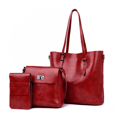Tailored Fashion Ladies Zipper Oil Leather Handbag Shoulder Bag Messenger Bag Three-Piece
Tailored Fashion Ladies Zipper Oil Leather Handbag Shoulder Bag Messenger Bag Three-Piece