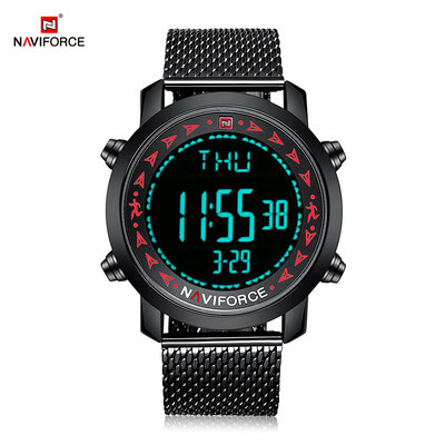 NAVIFORCE 9130 Male Digital Watch Stopwatch Wire Belt Backlight Calender Display Wristwatch for Men
NAVIFORCE 9130 Male Digital Watch Stopwatch Wire Belt Backlight Calender Display Wristwatch for Men
