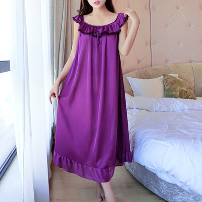 Women Sleeveless Round Neck Pajama Solid Sleepwear Loose Home Summer Sexy Dress
Women Sleeveless Round Neck Pajama Solid Sleepwear Loose Home Summer Sexy Dress