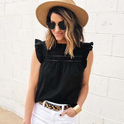 Nomeni Fashion Women Sexy O-Neck Tank Tops Hollow Out Ruffles Solid Tops Vest T-Shirt
Nomeni Fashion Women Sexy O-Neck Tank Tops Hollow Out Ruffles Solid Tops Vest T-Shirt