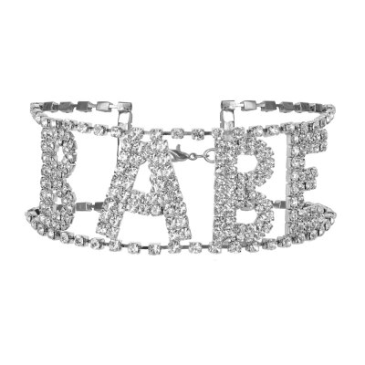Luxury Women Babe Letter Rhinestone Inlaid Choker Necklace Night Club Jewelry
Luxury Women Babe Letter Rhinestone Inlaid Choker Necklace Night Club Jewelry