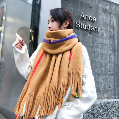 Scarf female autumn&winter Korean version of the wild long section thick warm knitted knit collar bib student shawl dual-use double-sided
Scarf female autumn&winter Korean version of the wild long section thick warm knitted knit collar bib student shawl dual-use double-sided