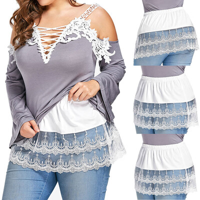 Roseonmyhand Fashion Women Plus Size Layered Tiered Sheer Lace Trim Extender Half Slips Skirt
Roseonmyhand Fashion Women Plus Size Layered Tiered Sheer Lace Trim Extender Half Slips Skirt