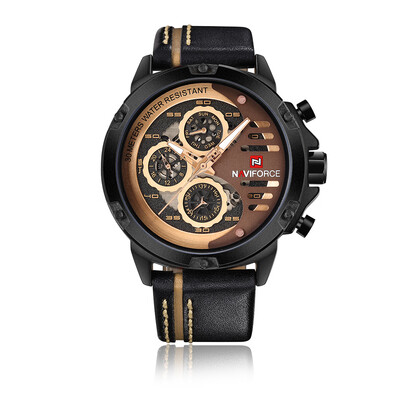 NAVIFORCE Fashion Casual Quartz Watch 3ATM Water-resistant Men Watches Luminous Genuine Leather Wristwatch Male Relogio Musculino
NAVIFORCE Fashion Casual Quartz Watch 3ATM Water-resistant Men Watches Luminous Genuine Leather Wristwatch Male Relogio Musculino