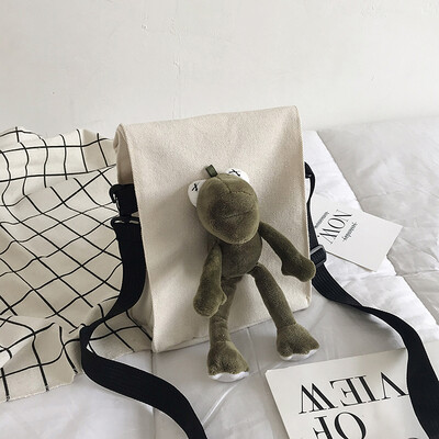 2019 new casual simple wild shoulder bag cartoon cute little frog canvas bag fashion cute messenger Messenger bag
2019 new casual simple wild shoulder bag cartoon cute little frog canvas bag fashion cute messenger Messenger bag