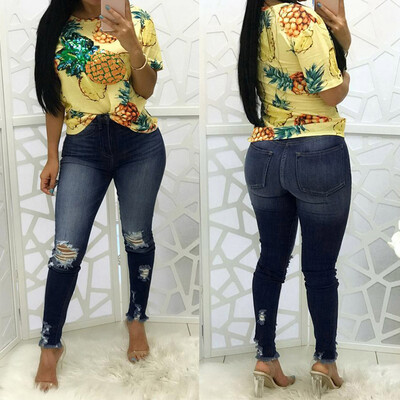 Tailored Women High Waisted Skinny Elastic Denim Pants Holes Broken Pencil Jeans
Tailored Women High Waisted Skinny Elastic Denim Pants Holes Broken Pencil Jeans