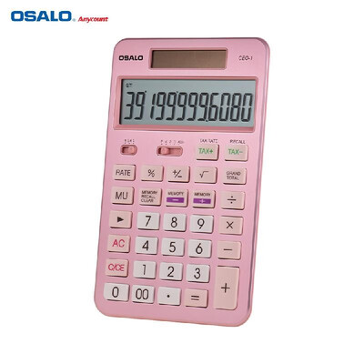 OSALO Desktop Calculator Tax Function Counter 12-Digits Solar & Battery Dual Power with Large LCD Display for Business Accounting
OSALO Desktop Calculator Tax Function Counter 12-Digits Solar & Battery Dual Power with Large LCD Display for Business Accounting
