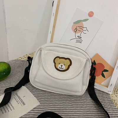 Fashion simple wild Messenger bag 2019 new cute bear canvas bag casual cartoon girl shoulder bag
Fashion simple wild Messenger bag 2019 new cute bear canvas bag casual cartoon girl shoulder bag