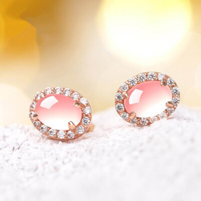 Temperament Diamond Women Earrings Furong Stone Pink Gold Rose Gold Earrings Simple&Elegant Earrings
Temperament Diamond Women Earrings Furong Stone Pink Gold Rose Gold Earrings Simple&Elegant Earrings