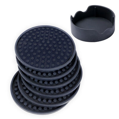 6pcs Silicone Black Coasters Round-shaped Practical Convenient Heat-resistant deep tray anti-overflow Coasters
6pcs Silicone Black Coasters Round-shaped Practical Convenient Heat-resistant deep tray anti-overflow Coasters