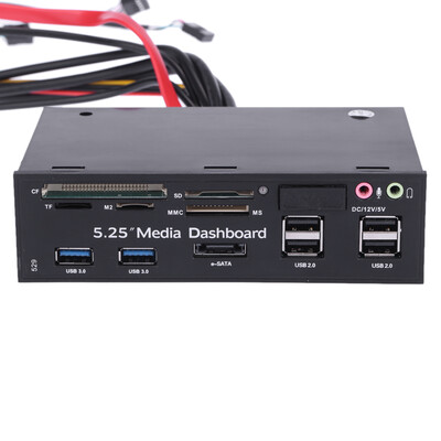 525"All-in-One Media Dashboard Multi-Function Front Panel Card Reader USB 20&USB 30 ESATA
525"All-in-One Media Dashboard Multi-Function Front Panel Card Reader USB 20&USB 30 ESATA
