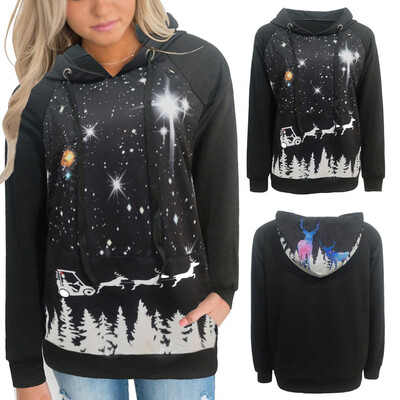 Gobestart Fashion Women Christmas Galaxy Panel Printed Tops Hooded Sweatshirt Blouse
Gobestart Fashion Women Christmas Galaxy Panel Printed Tops Hooded Sweatshirt Blouse