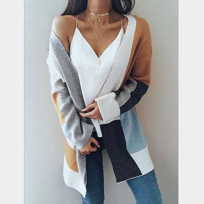 2018 Europe&the United States new Amazon AliExpress explosion models hit color long-sleeved loose sweater cardigan wis Khaki X
2018 Europe&the United States new Amazon AliExpress explosion models hit color long-sleeved loose sweater cardigan wis Khaki X