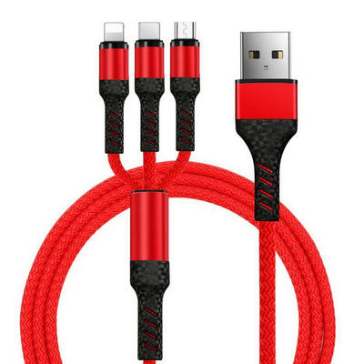 3 In 1 Micro USB Data Cable Portable Universal Nylon Cord Fast Charging Line For Mobile Phones-1m
3 In 1 Micro USB Data Cable Portable Universal Nylon Cord Fast Charging Line For Mobile Phones-1m