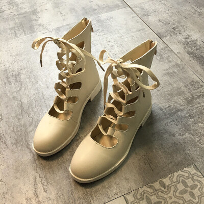 Handsome Martin Boots Female Autumn Korean version of ulzzang high-heeled shoes with hollow back zipper&thick heel sandals
Handsome Martin Boots Female Autumn Korean version of ulzzang high-heeled shoes with hollow back zipper&thick heel sandals