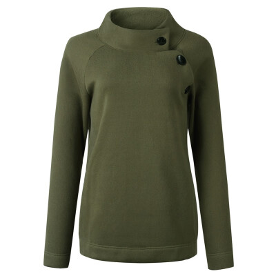 Women Fashion Button Sweatshirt Turtleneck Long-sleeve Solid Color Sweatshirt Pullover Autumn Winter Clothes New
Women Fashion Button Sweatshirt Turtleneck Long-sleeve Solid Color Sweatshirt Pullover Autumn Winter Clothes New