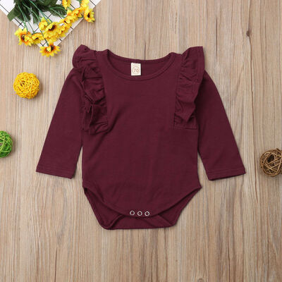 Newborn Baby Girl T Shirt Solid Color Long Sleeve Ruffle Romper Bodysuit Jumpsuit Outfit
Newborn Baby Girl T Shirt Solid Color Long Sleeve Ruffle Romper Bodysuit Jumpsuit Outfit
