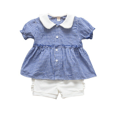 Childrens Clothing Summer Baby Girls Casual Short Sleeve Plaid Pattern Turndown Collar T-shirt TopsShorts Suits Costume Set
Childrens Clothing Summer Baby Girls Casual Short Sleeve Plaid Pattern Turndown Collar T-shirt TopsShorts Suits Costume Set