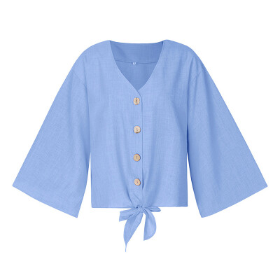 Women Autumn Blouses Solid Color Clothing Long Sleeve V-neck Loose Shirt OL Ladies Plain Casual Button Blouses
Women Autumn Blouses Solid Color Clothing Long Sleeve V-neck Loose Shirt OL Ladies Plain Casual Button Blouses